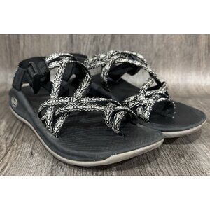 Chaco ZX/2 Womens Classic Sandals Size 8 Slip-On Black White Toe Loop Hiking